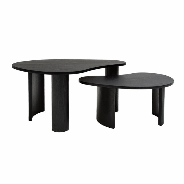 Produktbillede af LENE BJERRE DRÅPE SOFABORD S/2 SORT 95/79 i premium kvalitet