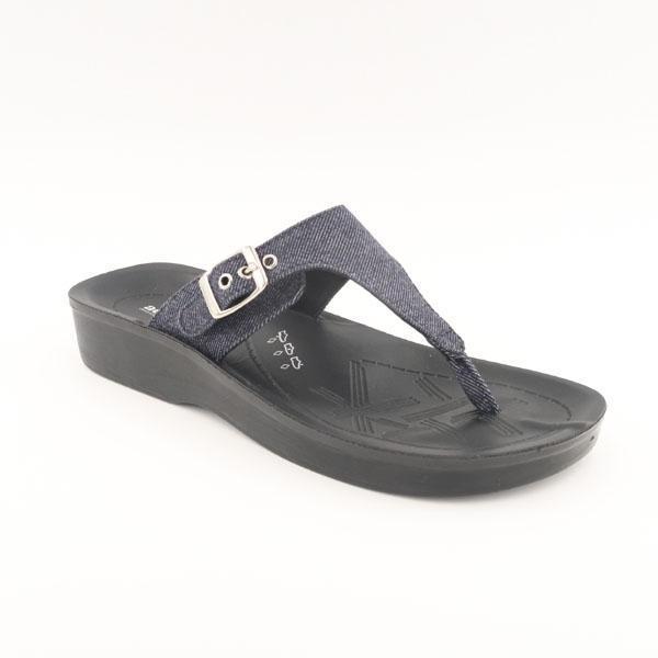 Produktbillede af Køb Sandaler Aerosoft model Blue Canvas m/tåsplit 36 på tilbud