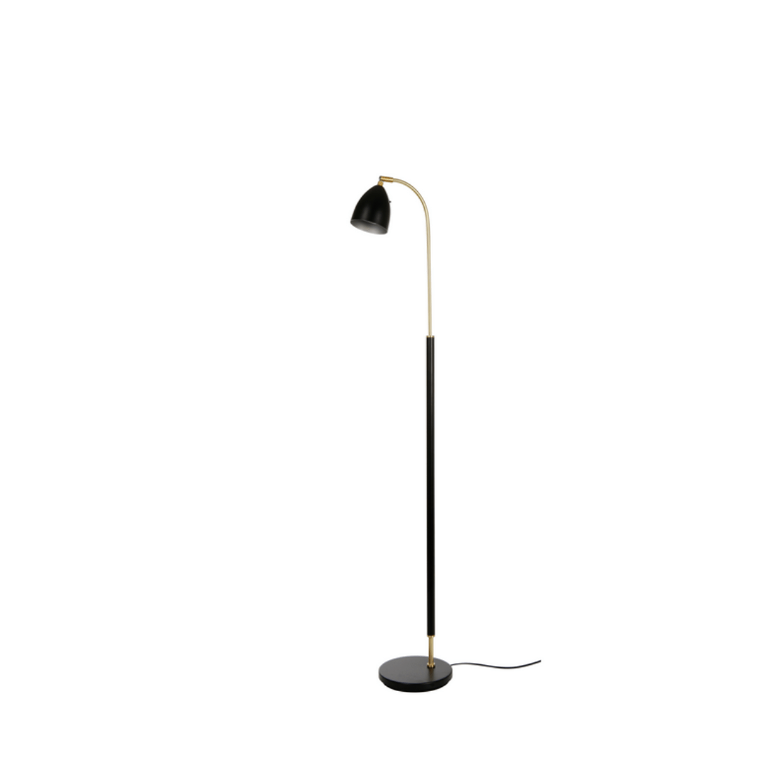 Produktbillede af Deluxe Gulvlampe Sort/Messing Belid i premium kvalitet