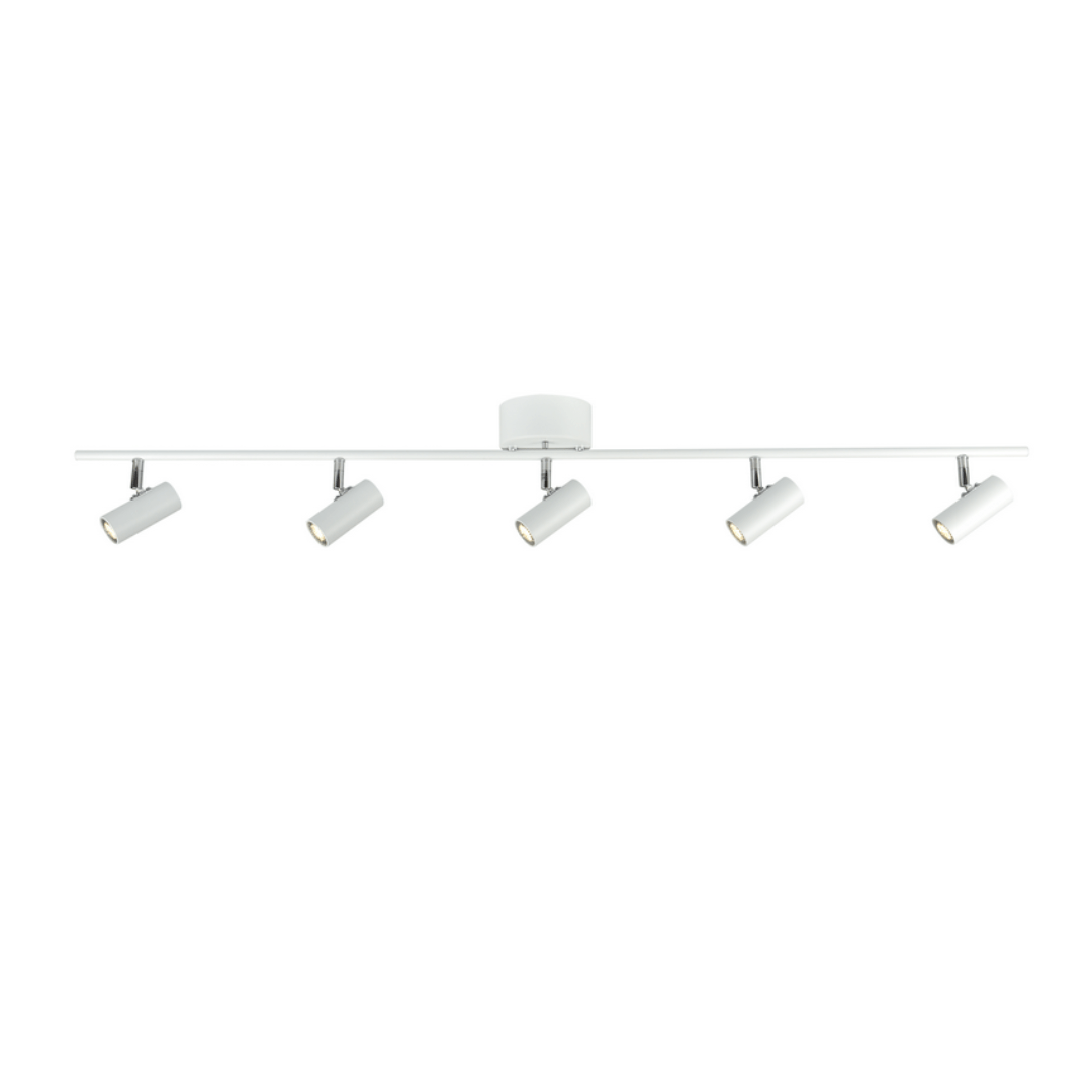 Produktbillede af Cato Skinne m/ 5 Spotlights Hvid- Belid i premium kvalitet