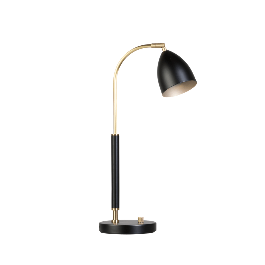 Produktbillede af Deluxe Bordlampe Sort/Messing Belid i premium kvalitet