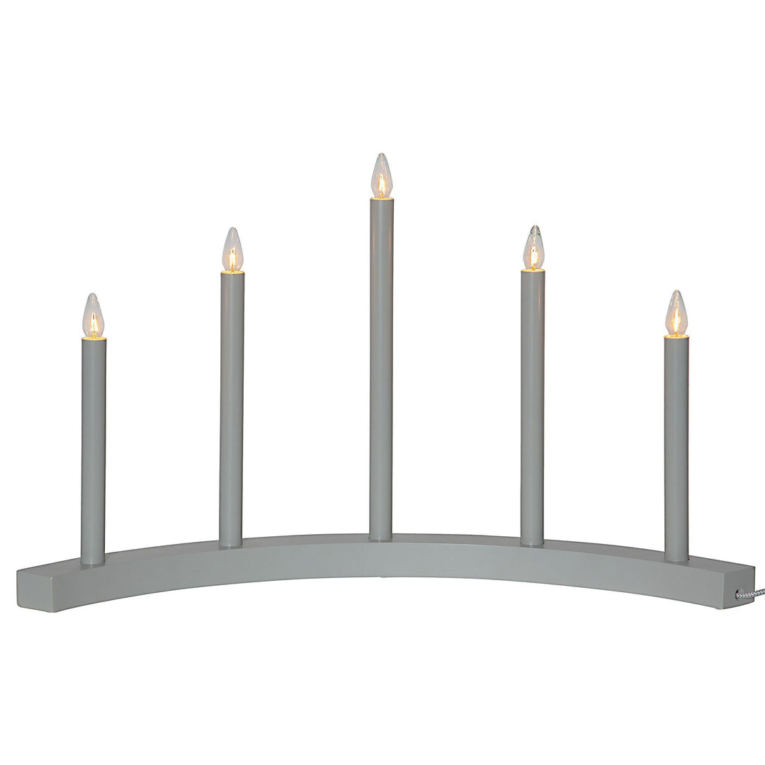 Star trading Star trading Accent lysestage 5 lyskilder, grå – close-up (Lysestage)