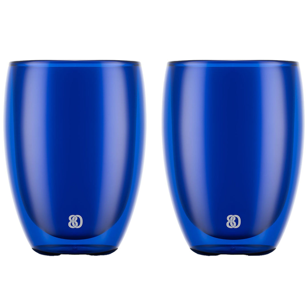 Bodum Bodum PAVINA dobbeltsidet glas 35 cl, blå, 2 stk. – close-up (Glas)