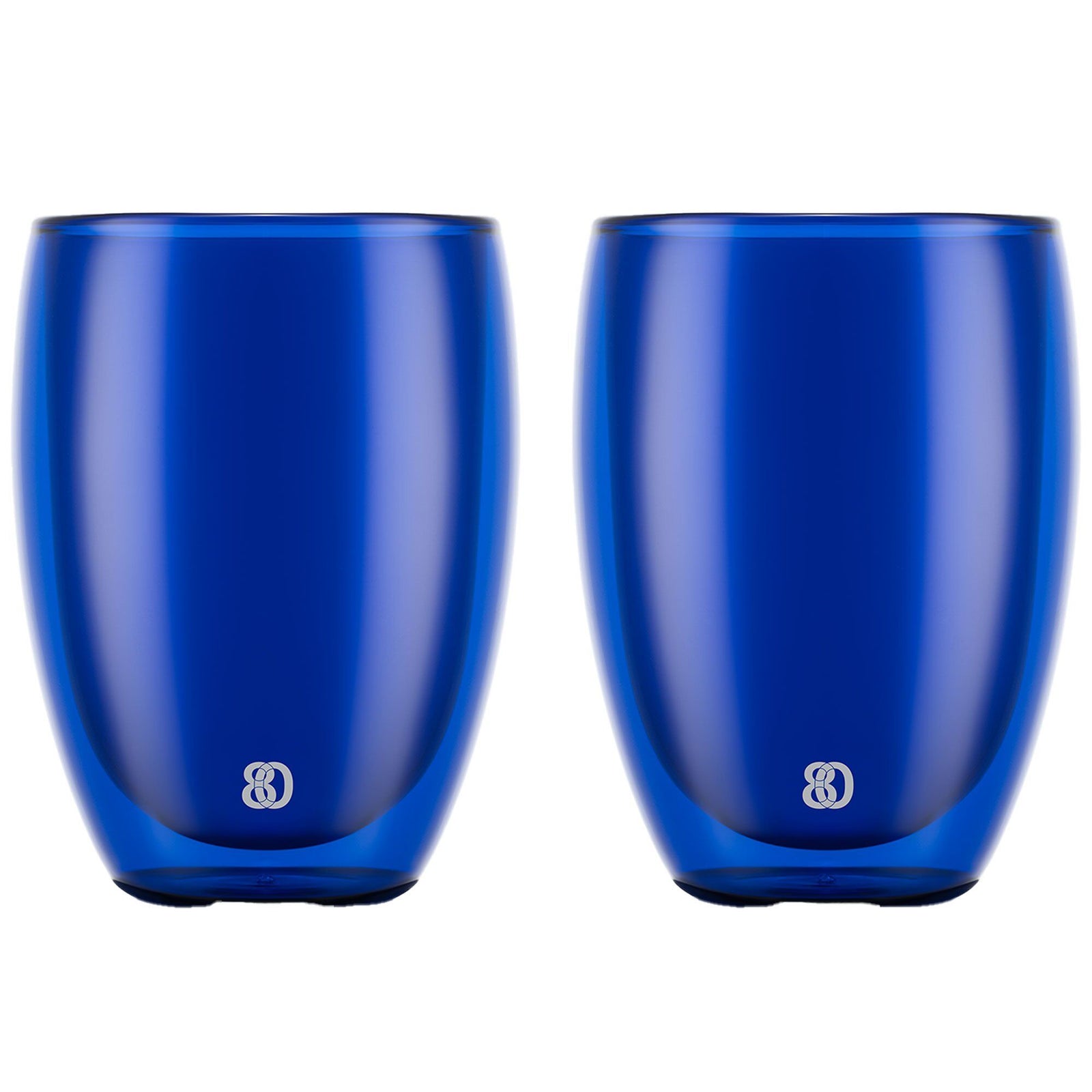 Bodum Bodum PAVINA dobbeltsidet glas 35 cl, blå, 2 stk. – close-up (Glas)