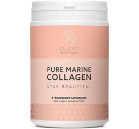 Detaljeret produktbillede af Plent Pure Marine Collagen Strawberry Lemonade 300g på tilbud