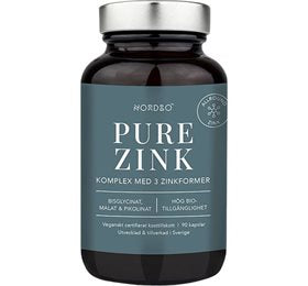 Detaljeret produktbillede af Nordbo Pure Zink 90 kapsler på tilbud