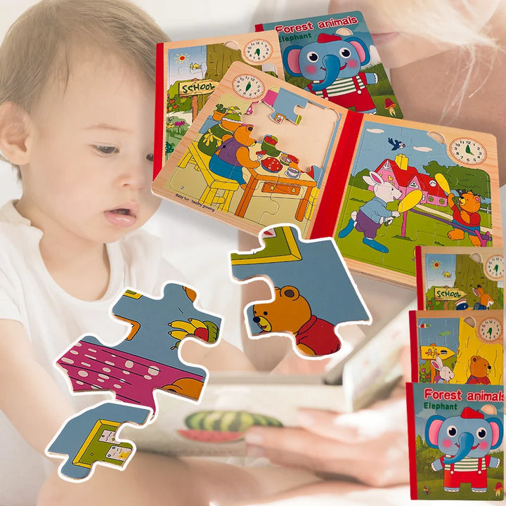 Min lille puslespilsbog puslespil til de mindste børn med sjove motiver Bamse