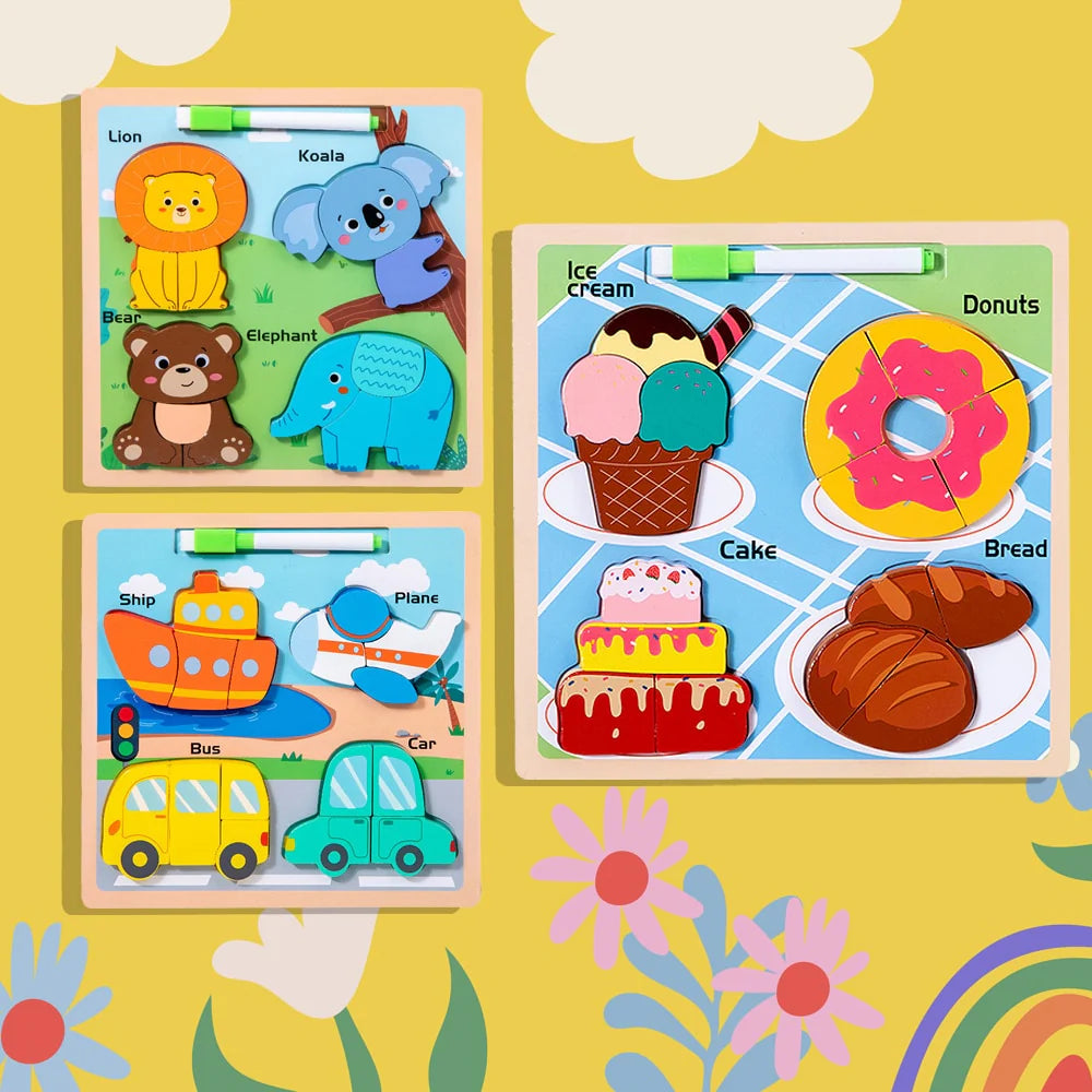 Puslespil i 3D kreativt læringslegetøj til de mindste Ice-Cream