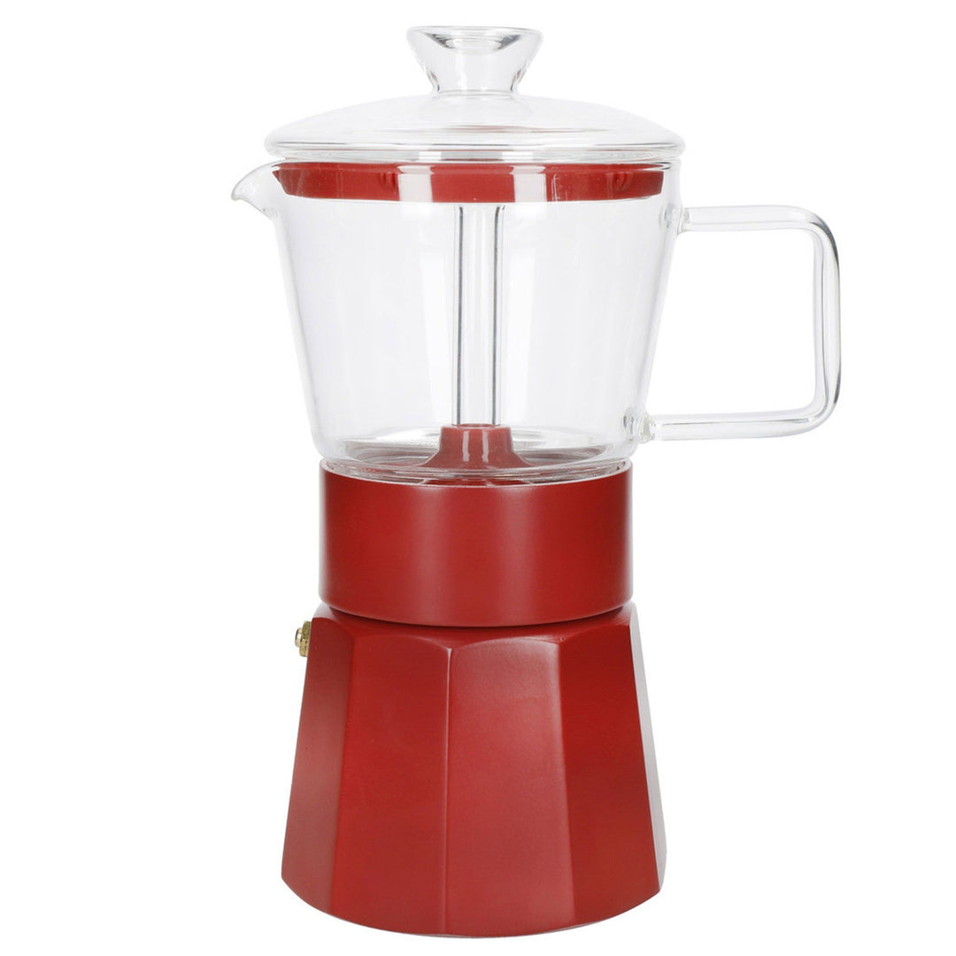 La cafeti ¨re La cafeti ¨re Espressobrygger, rød ❤ billede i brug (Espressomaskiner)