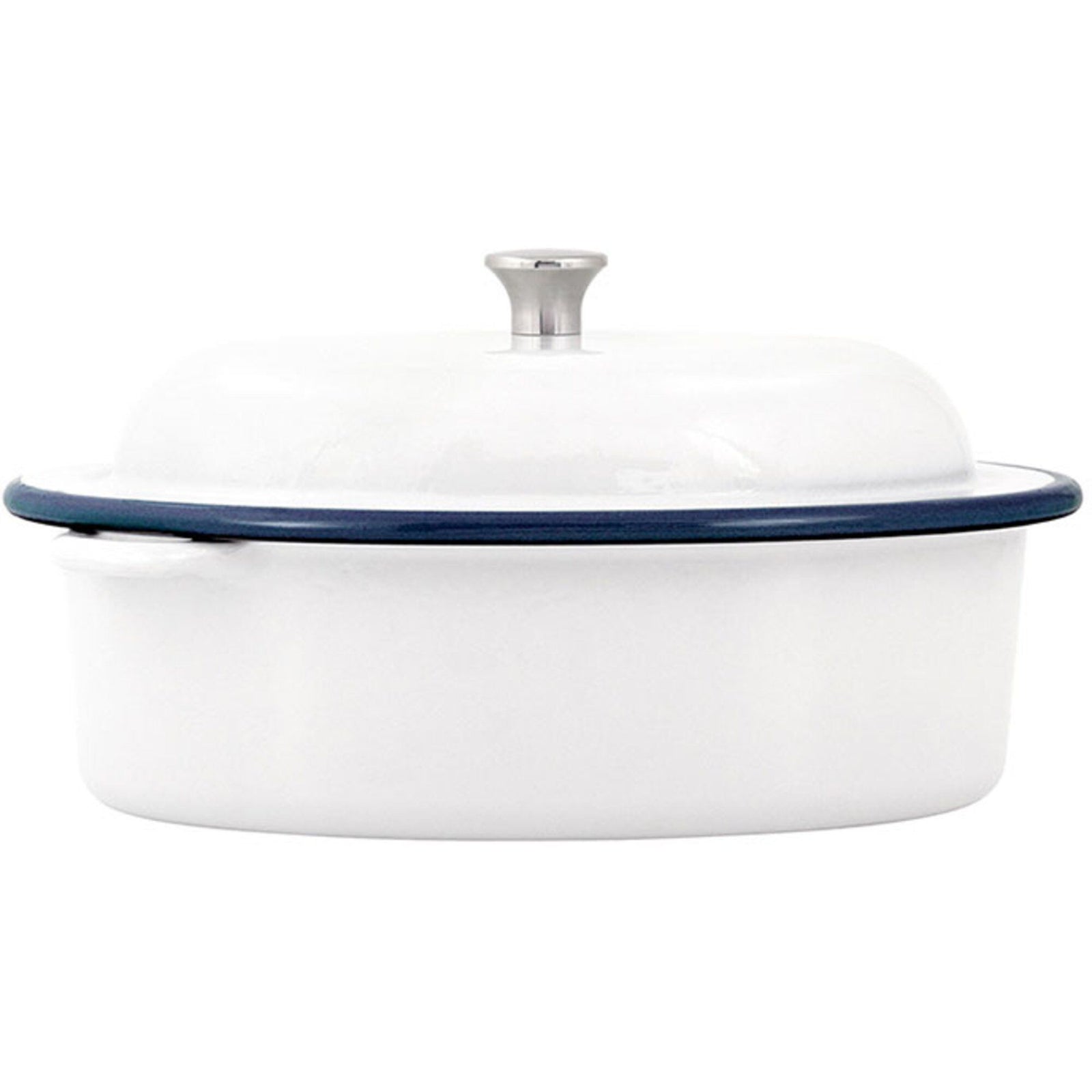 Kockums jernverk Kockums jernverk Emaljeret støbejernsgryde 4 liter, hvid – vinkelbillede (Støbejernsgryde)