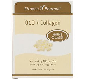 Detaljeret produktbillede af Fitness Pharma Q10+Collagen 60 kap. på tilbud