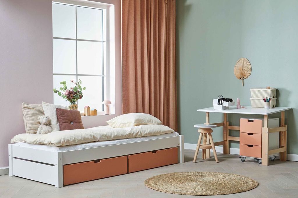 Manis-H  Ull Enkeltseng med skuffer 160 cm  -  90x160