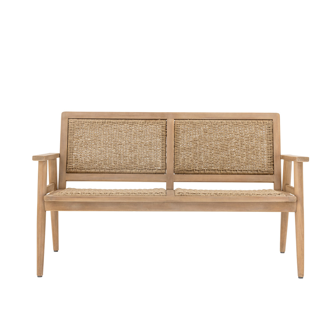 Produktbillede af BLOOMINGVILLE Sorrento havesofa m. armlæn natur polyrattan og natur akacietræ i premium kvalitet