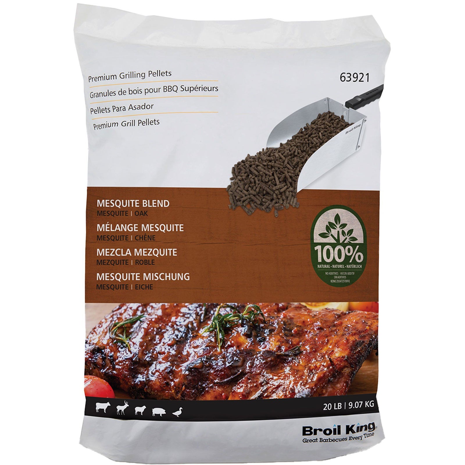 Broil king Broil king Træpiller 9 kg, mesquite/eg ❤ detaljebillede (Træpiller)
