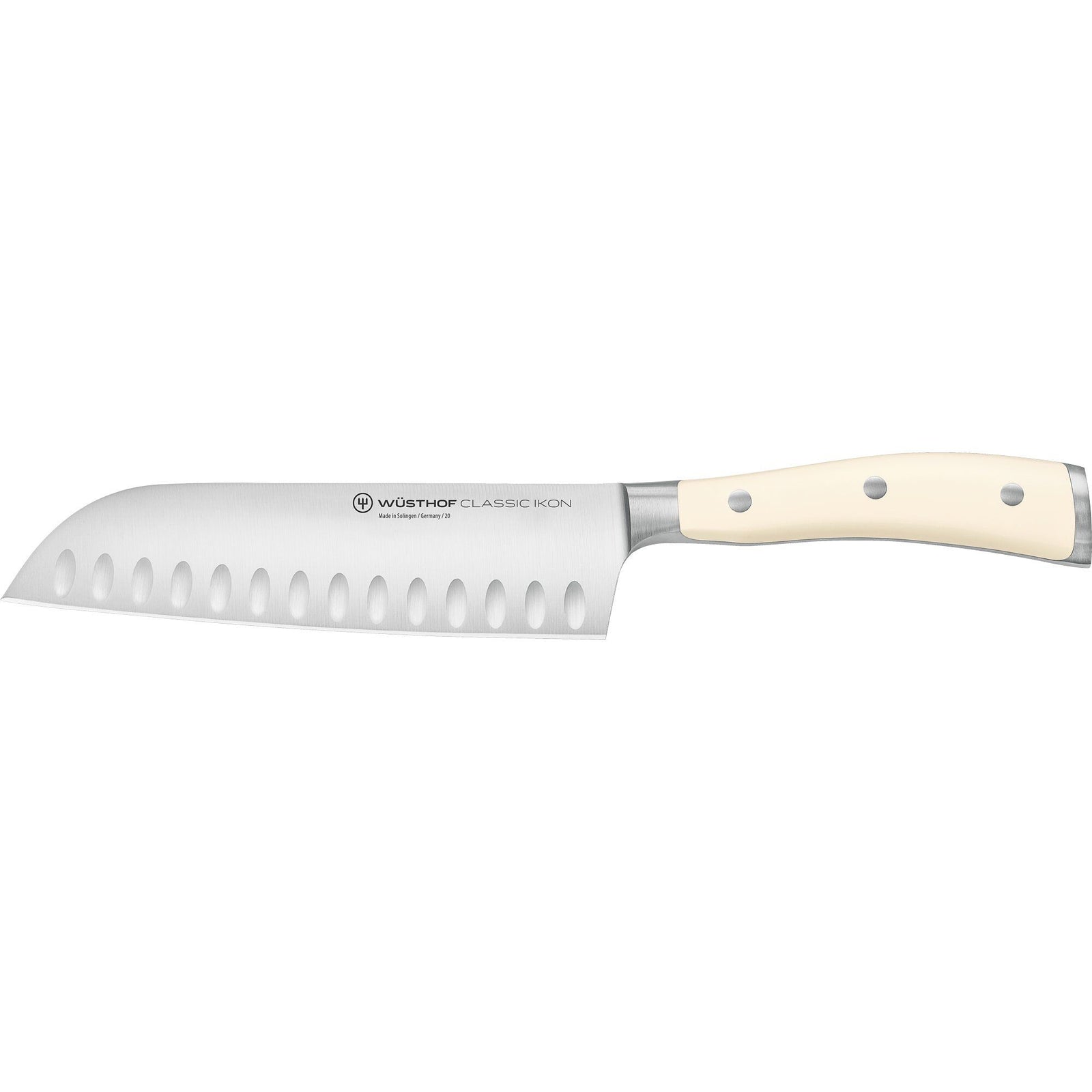 Wüsthof Wüsthof Classic Ikon santoku-kniv hvid 17 cm. ❤ frontbillede (Santokuknive)
