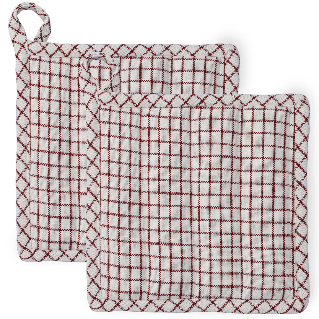 Rosendahl Rosendahl Textiles Garn grydelapper 22 x 22 cm 2-pak, terrakotta – produktvisning (Grydelapper og Grydehandsker)