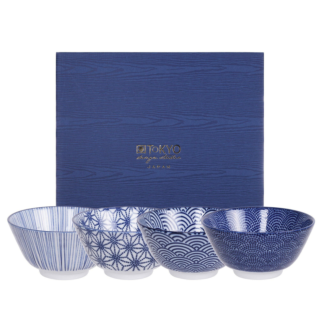 Tokyo design studio Tokyo design studio Nippon Blue skål 12 cm. 4 stk. – detaljebillede (Skål)