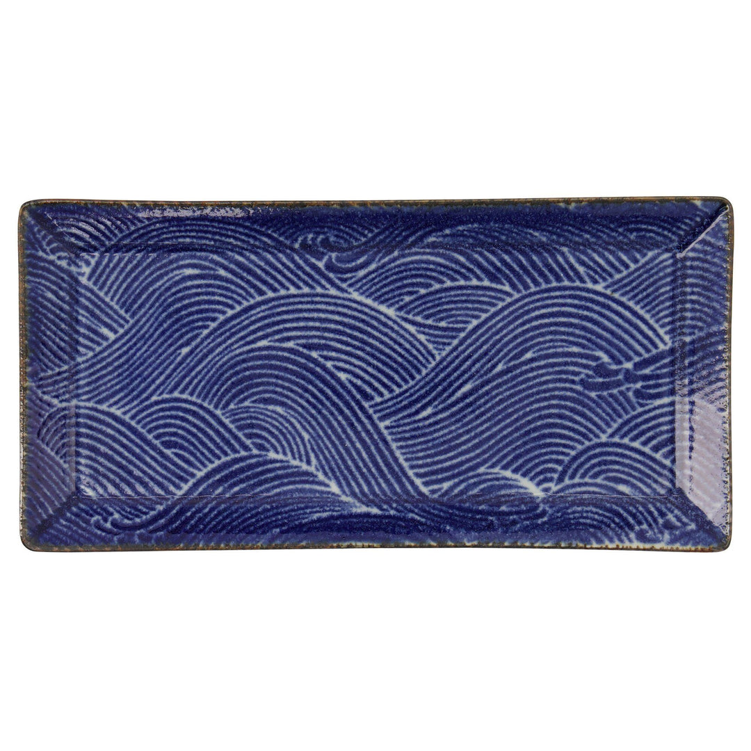 Tokyo design studio Tokyo design studio Aisai Seigaiha tallerken 23 x 11 cm ❤ produktfoto i kategorien Madtallerken