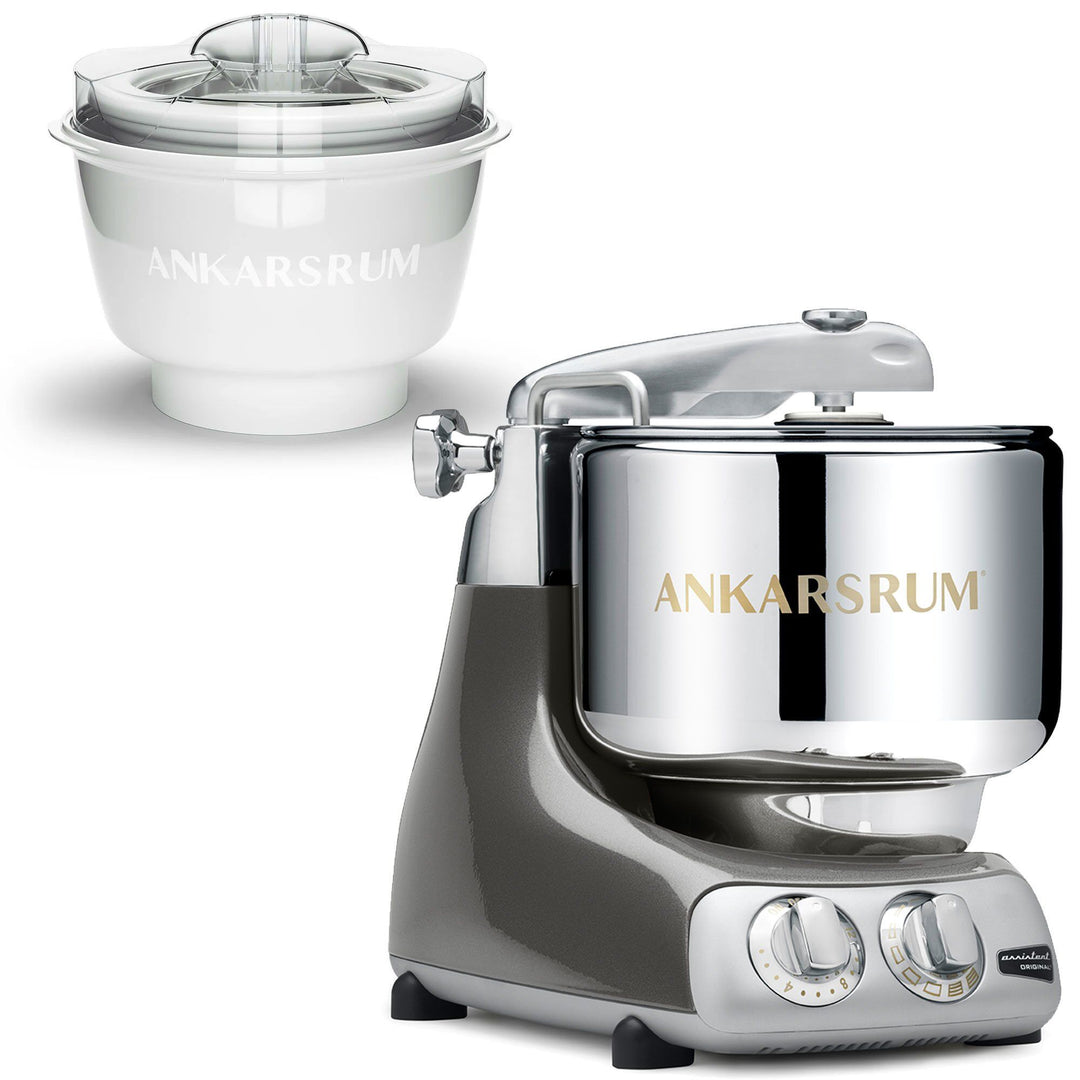 Ankarsrum Ankarsrum AKM 6230 røremaskine med ismaskine, black chrome ❤ produktfoto (Ismaskiner)