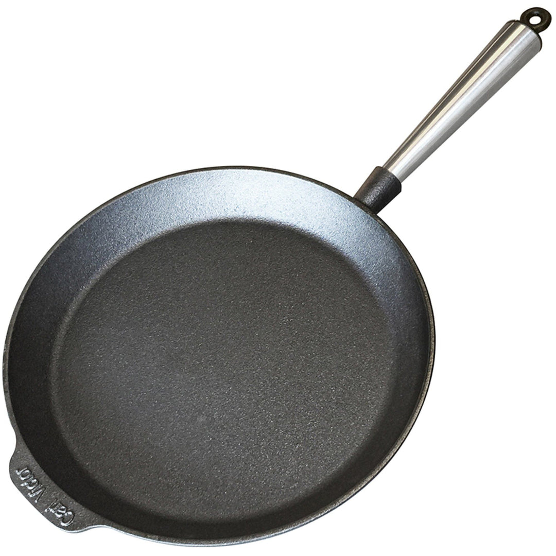 Carl victor Carl victor Støbejernspande 28 cm, stålhåndtag ❤ vinkelbillede (Gryde af støbejern)