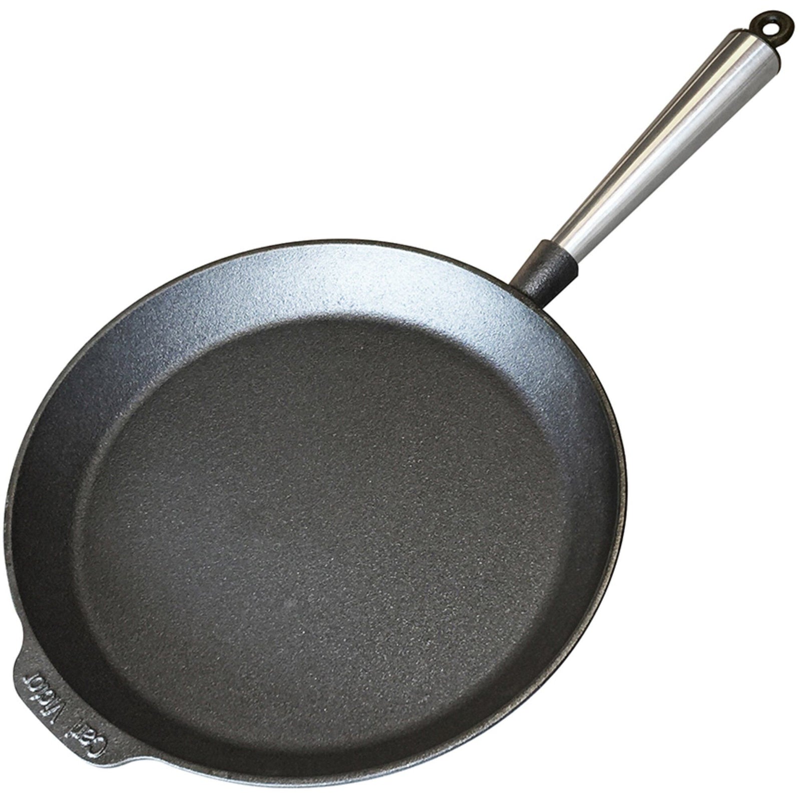 Carl victor Carl victor Støbejernspande 28 cm, stålhåndtag ❤ vinkelbillede (Gryde af støbejern)