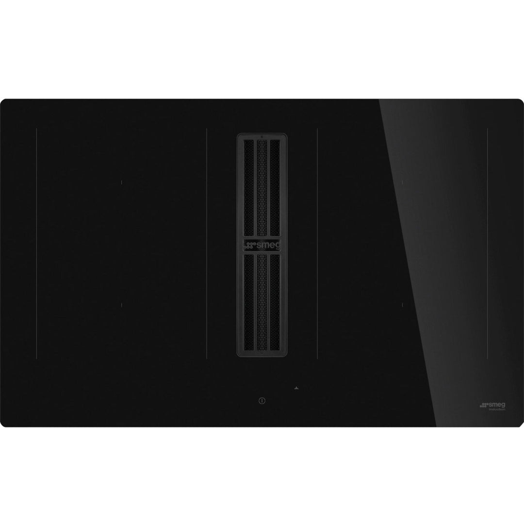 Smeg Smeg HOBD482D2 induktionskogeplade med emhætte 83 cm, sort – frontbillede (Emhætter)