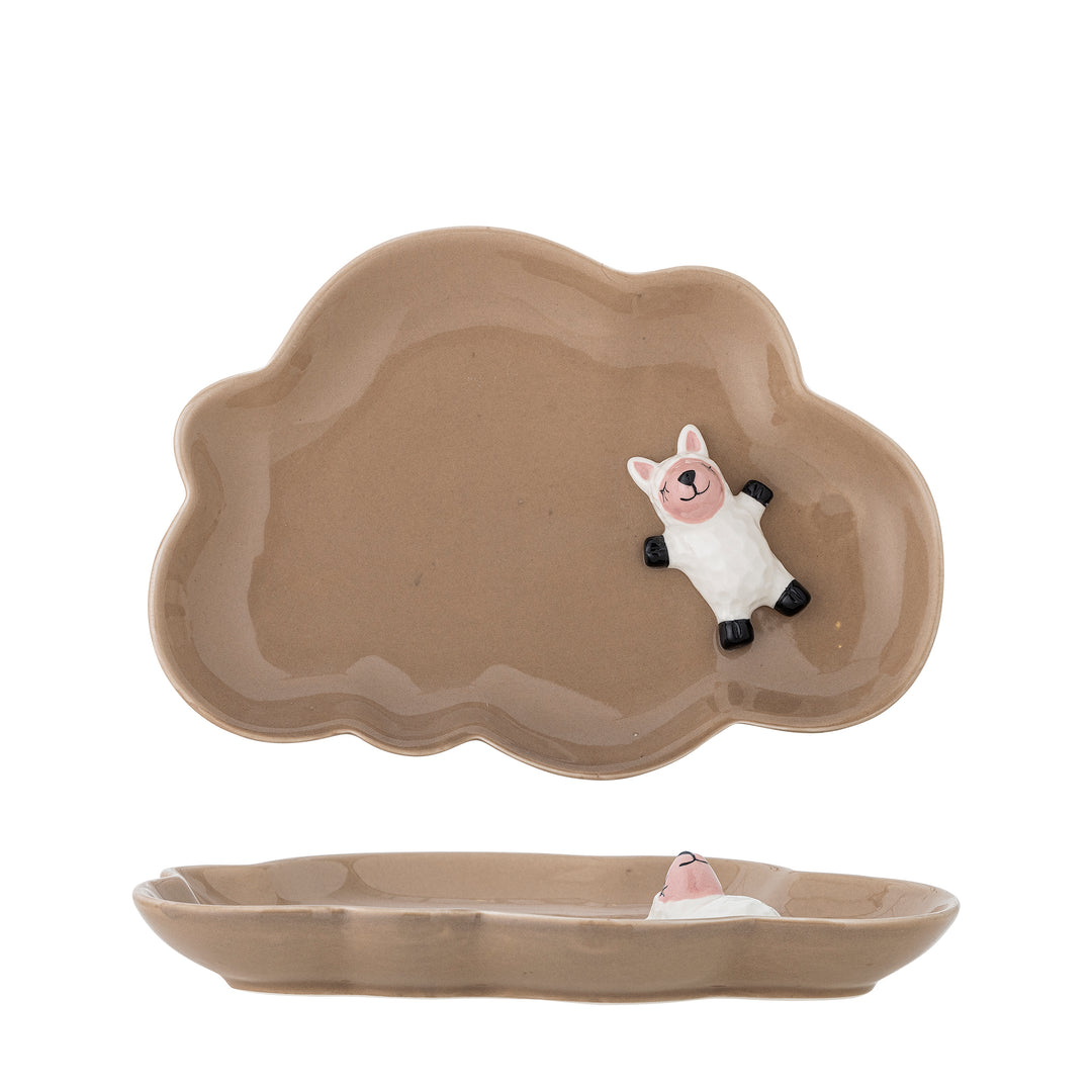 BLOOMINGVILLE MINI Dolly tallerken til børn brun stentøj