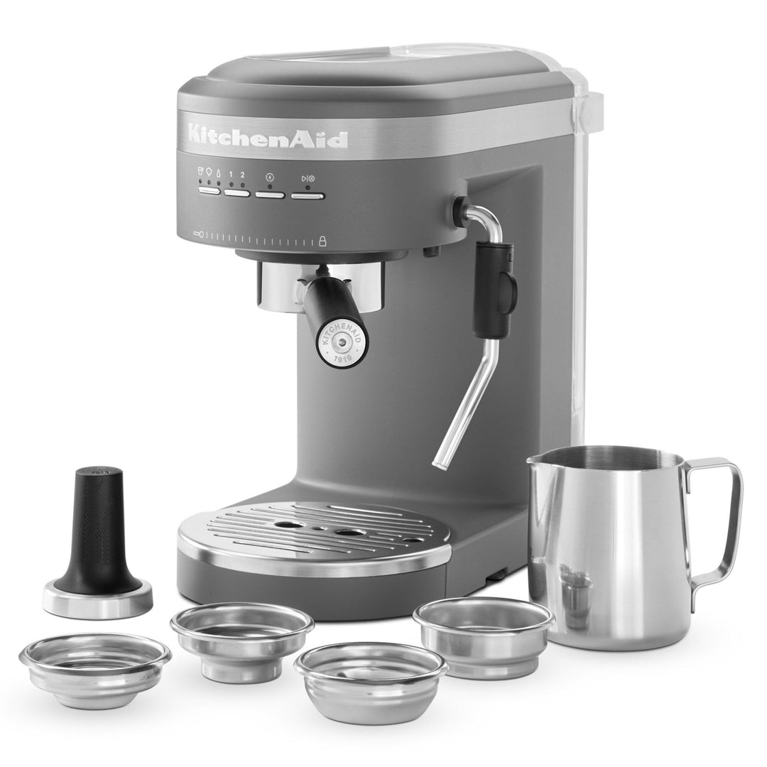 Kitchenaid Kitchenaid 5KES6403EDG espressomaskine, charcoal – vinkelbillede (Espressomaskiner)