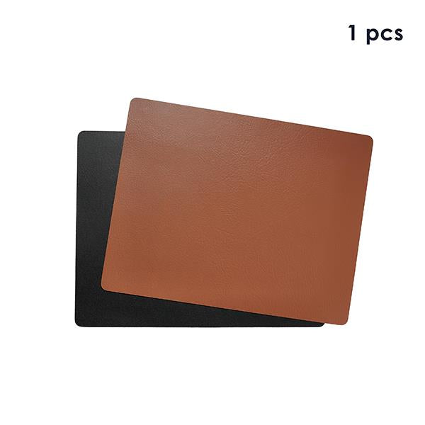 Produktbillede af Aida Quadro vendbar dækkeserviet genbrugslæder sort/brun 1 stk i premium kvalitet