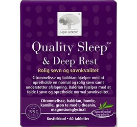 Detaljeret produktbillede af New Nordic Quality Sleep & Deep Rest 60 tabl. på tilbud