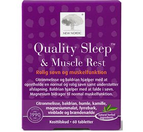 Detaljeret produktbillede af New Nordic Quality Sleep & Muscle Rest 60 tabl. på tilbud
