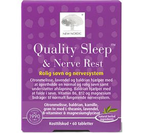Detaljeret produktbillede af New Nordic Quality Sleep & Nerve Rest 60 tabl. på tilbud