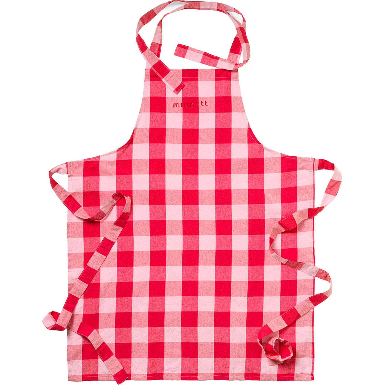 Midnatt Midnatt Paola forklæde 80 58 cm, rød/rosa – close-up (Forklæder)