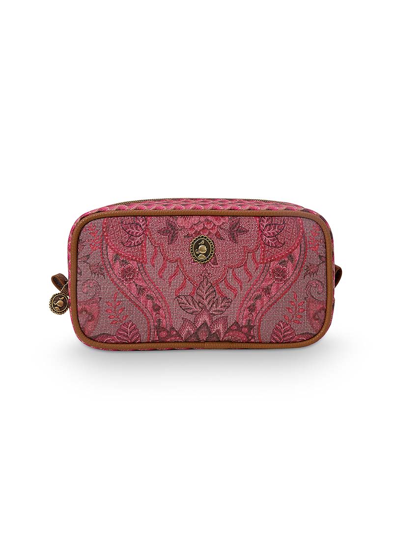 Produktbillede af Cosmetic Bag Square Small Kyoto Festival Dark Pink 20x10.5x7.5cm på tilbud i høj kvalitet
