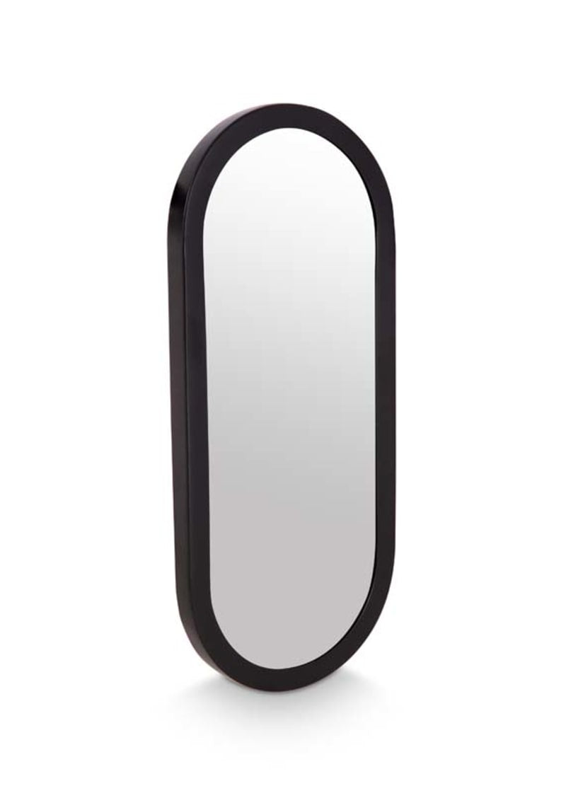 Produktbillede af Mirror Oval Black 30 x 70 cm på tilbud i høj kvalitet