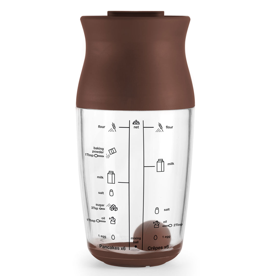 Lékué Lékué Shaker pandekagemixer, brun – produktfoto (Pandekage-shaker)