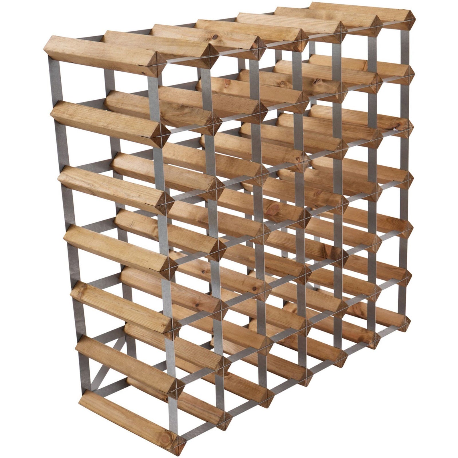 Traditional wine rack Traditional wine rack Vinreol Saml-Selv Lys Eg 42 flasker ❤ billede i brug i kategorien Vinstativ