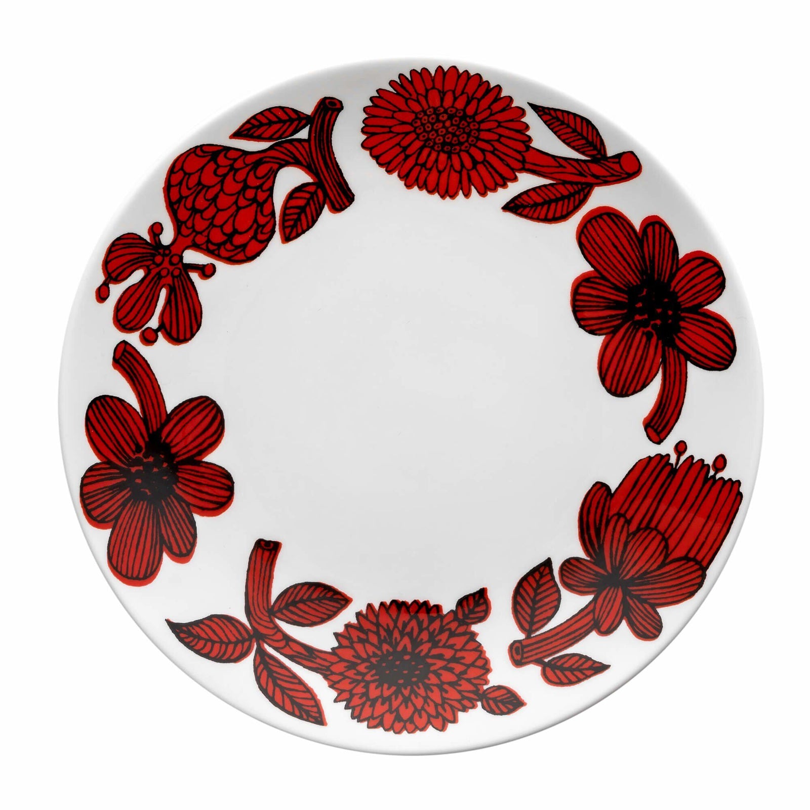 Gustavsberg Gustavsberg Rød Aster tallerken, 18 cm – produktbillede (Tallerkener)