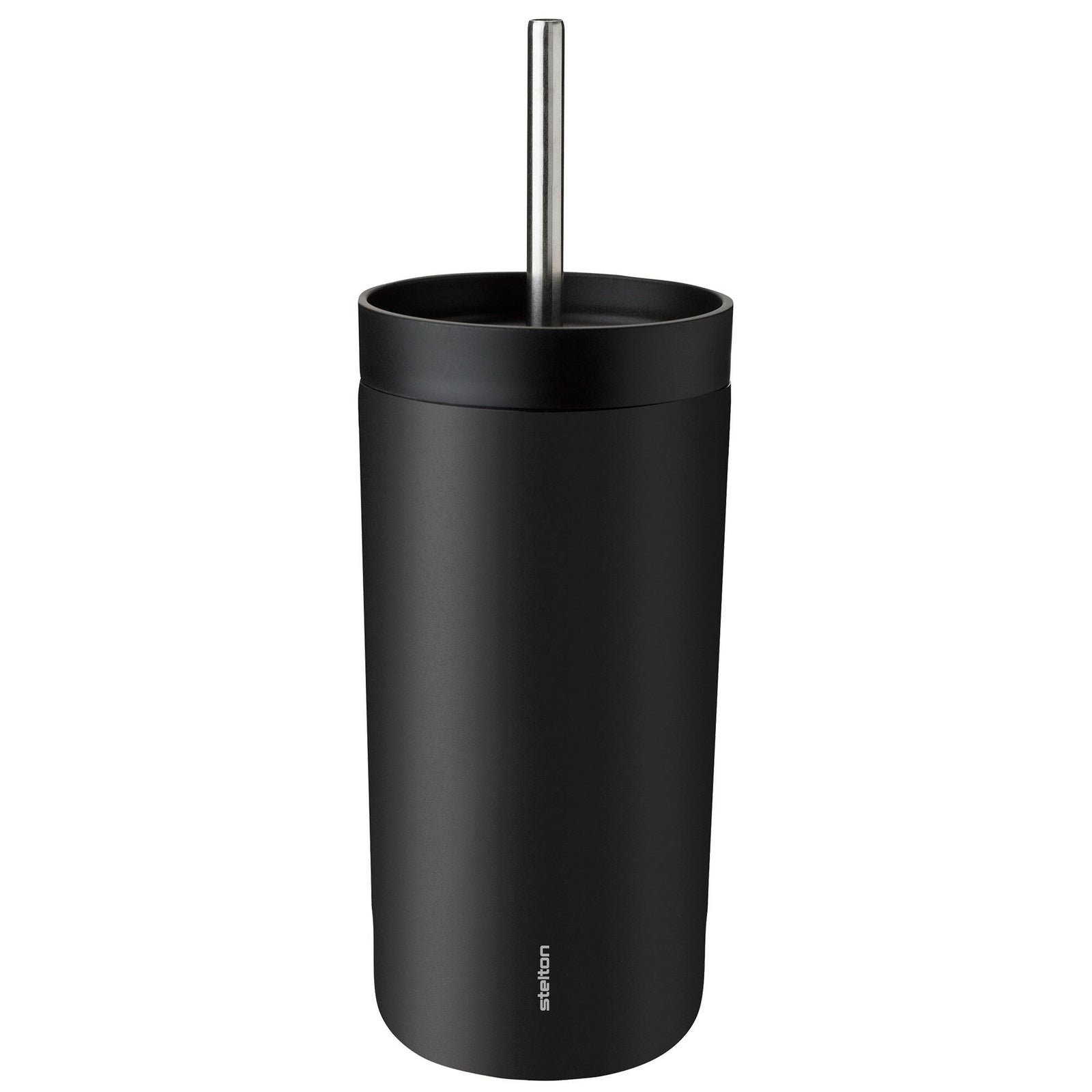 Stelton Stelton To Go Sip Termokrus med sugerør 40 cl, sort – produktvisning (Termokopper)