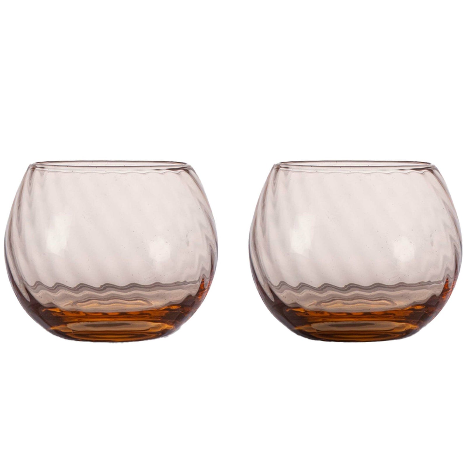 Byon Byon Opacity vandglas 22 cl, peach, 2-pack ❤ frontbillede (Glas)