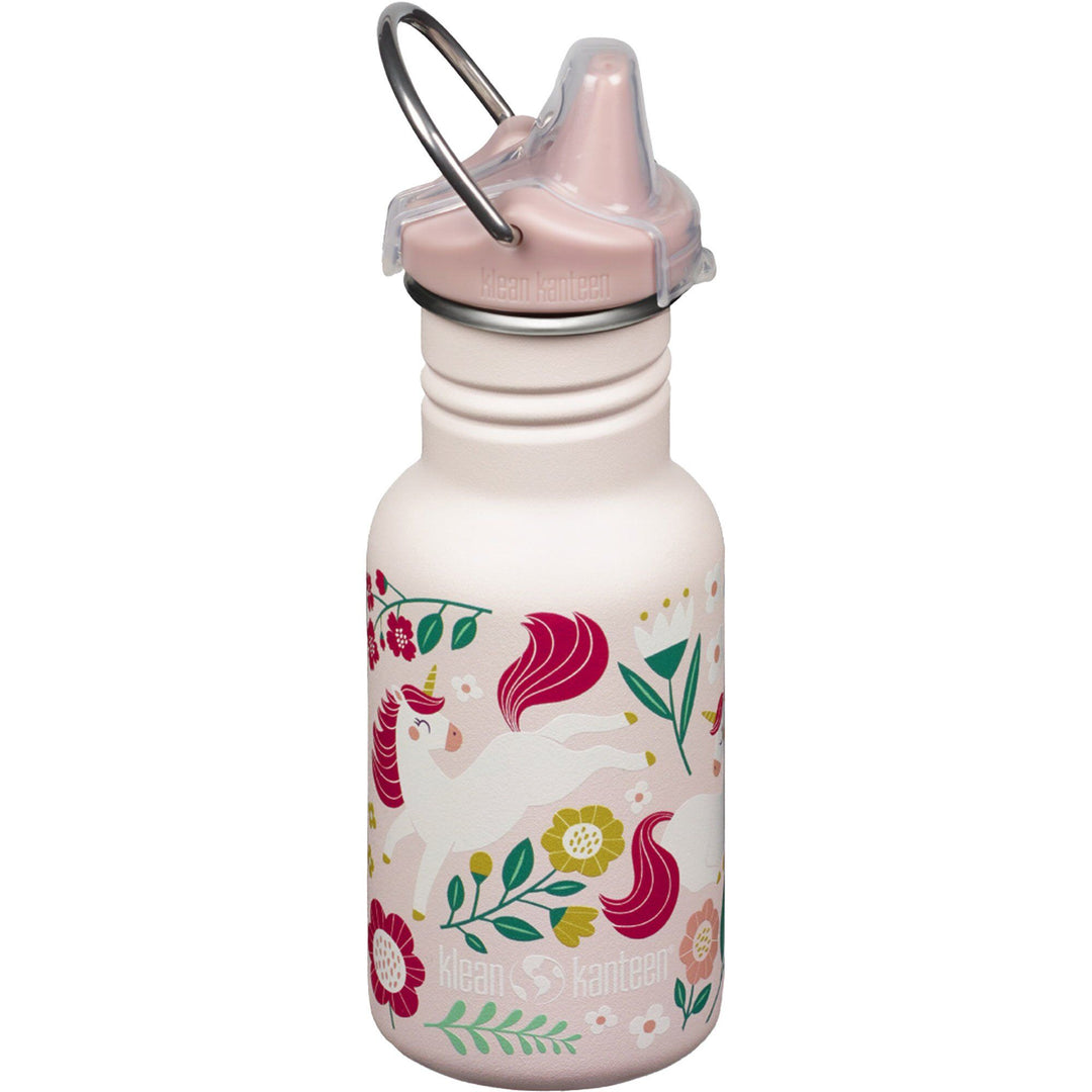 Klean kanteen Klean kanteen Kid Classic Narrow Sippy Børnekop med tud 355 ml, Leaping Unicorns – close-up (Børnekop)