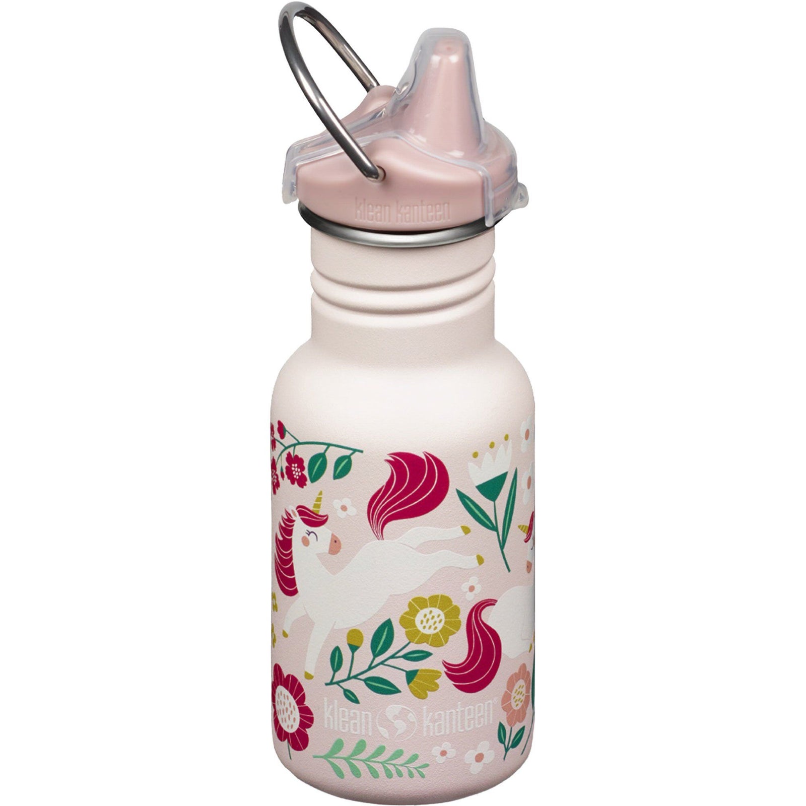 Klean kanteen Klean kanteen Kid Classic Narrow Sippy Børnekop med tud 355 ml, Leaping Unicorns – close-up (Børnekop)