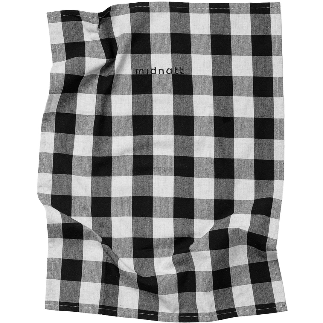 Midnatt Midnatts Kökshåndklæde, sort-hvidternet – produktbillede (Køkkentekstiler)