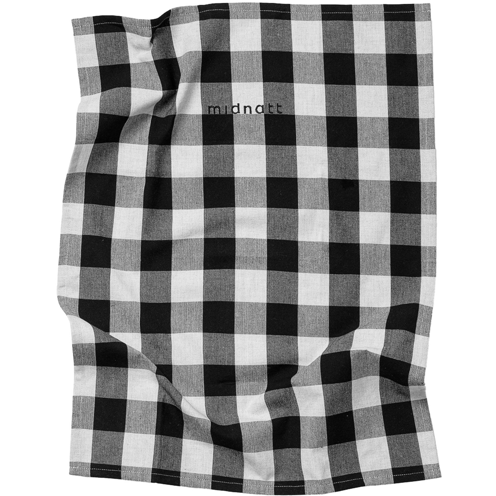 Midnatt Midnatts Kökshåndklæde, sort-hvidternet – produktbillede (Køkkentekstiler)