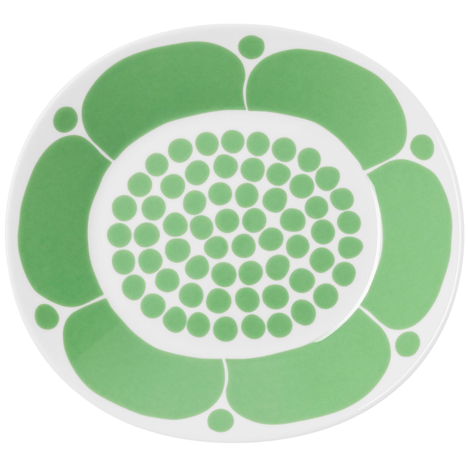 Arabia Arabia Sunnuntai Tallerken 25 cm, oval, grøn – detaljebillede (Tallerken)