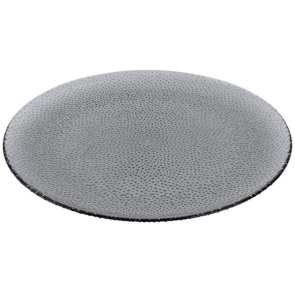 Produktbillede af Aida RAW Glass Beads rundt fad smoke 1 stk i premium kvalitet