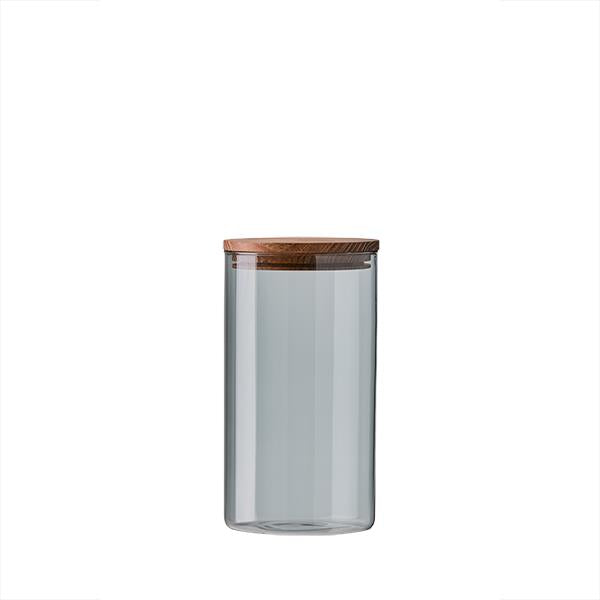 Produktbillede af Aida RAW Opbevaring mellem smoke opbevaringsglas m. låg i teak 1 stk i premium kvalitet