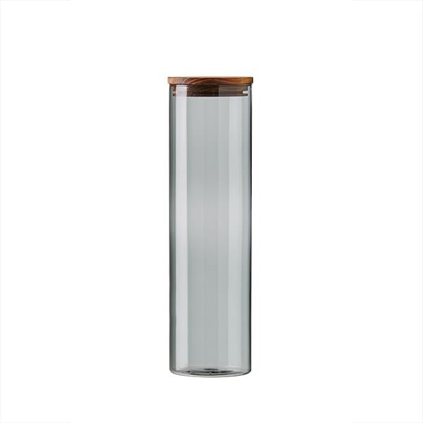 Produktbillede af Aida RAW Opbevaring stor smoke opbevaringsglas m. låg i teak 1 stk i premium kvalitet