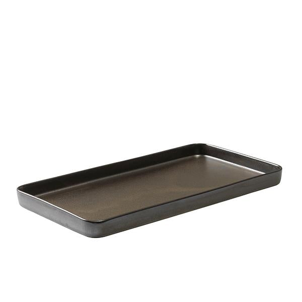 Produktbillede af Aida RAW Metallic Brown rektangulært fad 1 stk 34 x 18 x 2,5 cm i premium kvalitet