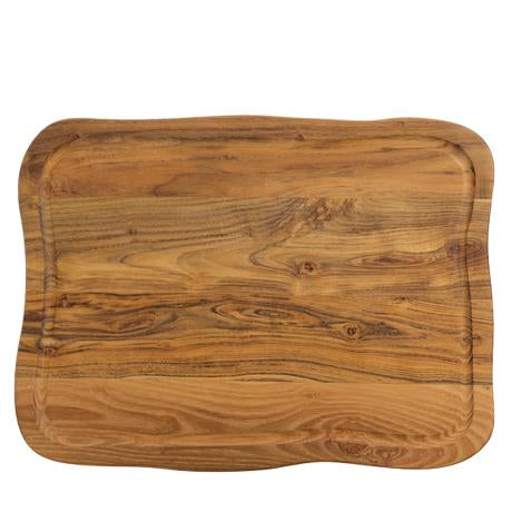 Produktbillede af Aida RAW Teak skærebræt med saftrille teaktræ 1 stk 45 x 33 x 2 cm i premium kvalitet